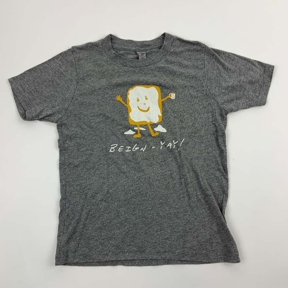 Next Level Apparel T Shirt Kids Small Crew Neck Short Sleeve Gray